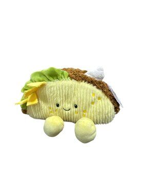 Taco-Shaped Plush Toy With Smiling Face By Gigglescape For Ages 1+
